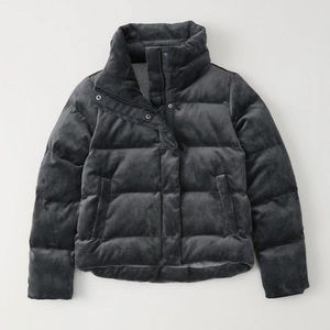 Abercrombie velvet mini puffer